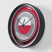 ポーランド国旗 壁時計 (傾斜)