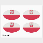 ポーランド国旗 楕円形シール (シート)