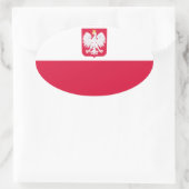 ポーランド国旗 楕円形シール (バッグ)