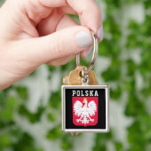 ポーランド国旗（紋章） キーホルダー (手)