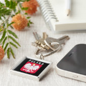 ポーランド国旗（紋章） キーホルダー (側面)