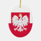 ポーランド国旗(紋章) セラミックオーナメント (正面)