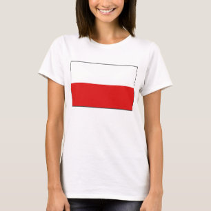 ポーランド国旗x地図Tシャツ Tシャツ