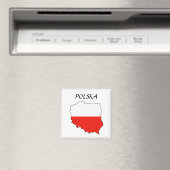 ポーランド地図国旗「ポルスカ」 マグネット (インサイチュ (食洗機))