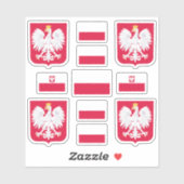 ポーランド州の記号/腕と旗のコート シール (シート)