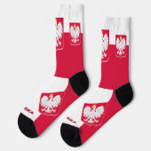 ポーランド愛国的ソックス地球に優し、ポーランド国旗 ソックス (左)