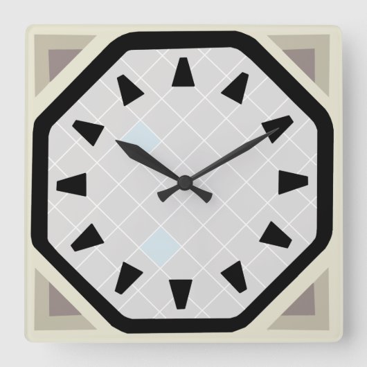 ポーランド月時計 スクエア壁時計 (正面)