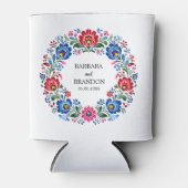 ポーランド民俗 ポーランドの花 伝統的 ヴィンテージ 缶クーラー (正面)