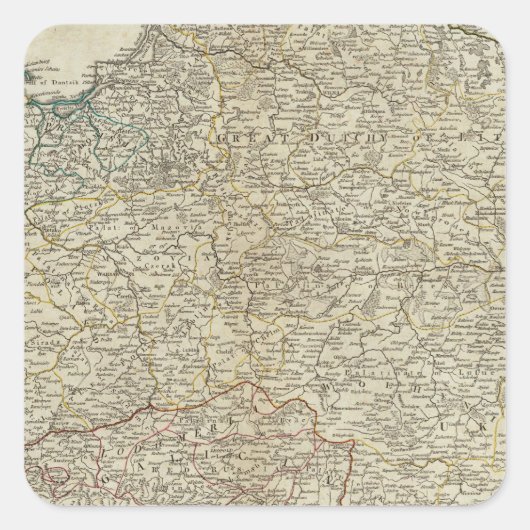 ポーランド王国の新しい地図 スクエアシール (正面)