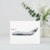 ポーランド空軍LIM-5 (MiG-17)フレスコ ポストカード (スタンド正面)