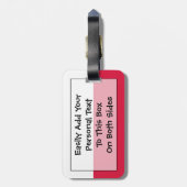 ポーランド簡単ID個人用国旗 ラゲッジタグ (裏面縦)