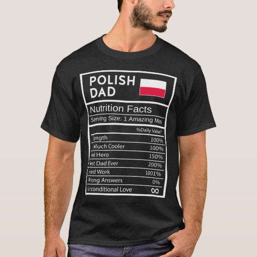 ポーランド系アメリカ人の父へのプレゼント 父の日 Tシャツ (正面)