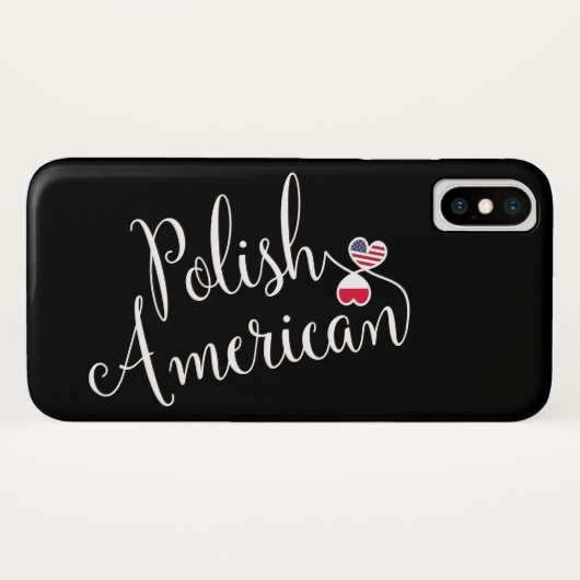 ポーランド系アメリカ人の絡み合ったハート Case-Mate iPhoneケース (裏面(横))
