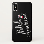 ポーランド系アメリカ人の絡み合ったハート Case-Mate iPhoneケース (裏面)