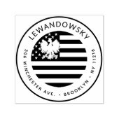 ポーランド系アメリカ人差出人住所 セルフインキングスタンプ (デザイン)