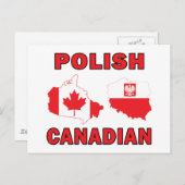 ポーランド系カナダ人 マップ ポストカード (正面/裏面)