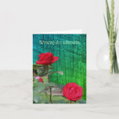 ポーランド良く赤いバラ花のノートカードを取得 カード (正面)