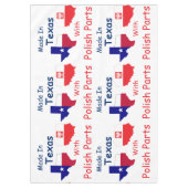 ポーランド製の部品を持つテキサス州製 テーブルクロス (正面)