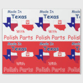 ポーランド製の部品を持つテキサス州製 ラッピングペーパー (フラット)