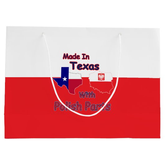 ポーランド製の部品を持つテキサス州製 ラージペーパーバッグ (裏面)
