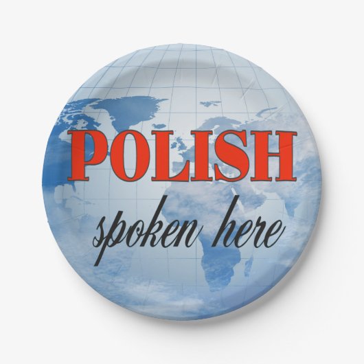 ポーランド話ここを曇った地球 ペーパープレート (正面)