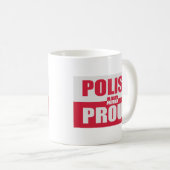 ポーランド語および誇りを持った コーヒーマグカップ (正面右)