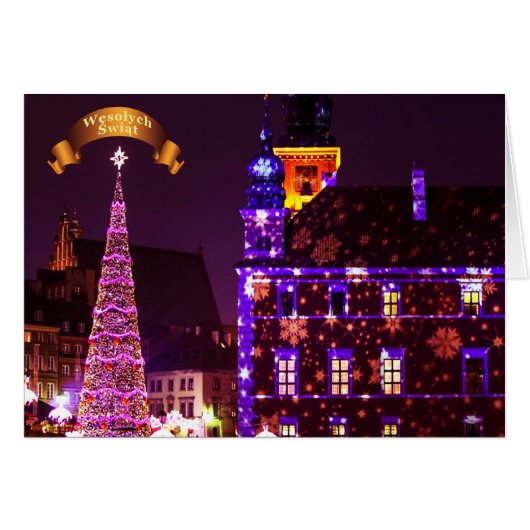 ポーランド語かPolski -メリークリスマスかWesołych Świąt (正面横)