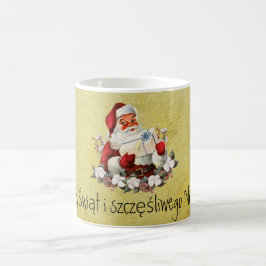 ポーランド語でおじいちゃんに贈るクリスマスプレゼント Wesołych Świąt Merry Ch コーヒーマグカップ