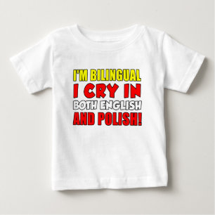 ポーランド語でバイリンガルの叫び声 ベビーTシャツ
