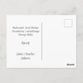 ポーランド語でWesowaych Shipwidontメリークリスマスカード ポストカード (裏面)