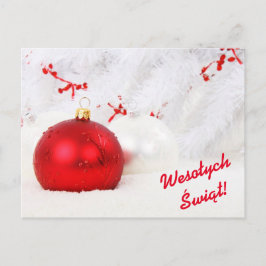 ポーランド語でWesowaych Shipwidontメリークリスマス シーズンポストカード