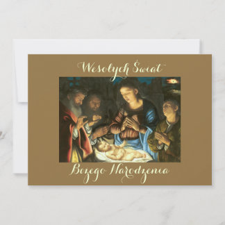 ポーランド語でWesowychシブントクリスマスカード 案内状