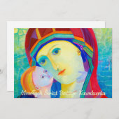 ポーランド語でWesowychシブント宗教クリスマスカード 案内状 (正面/裏面)