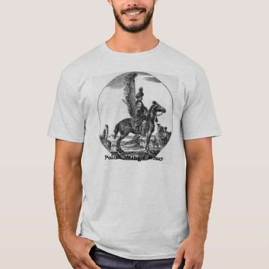 ポーランド語によって飛ぶユサール Tシャツ (正面)