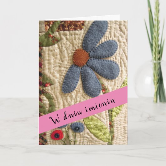 ポーランド語の名刺のイミニアニーグリーティングカード シーズンカード (正面)