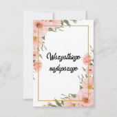 ポーランド語の誕生日メッセージ お誕生日おめでとうございます カード (正面)