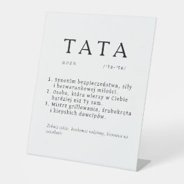 ポーランド語パパギフト – TATA定義 台座サイン