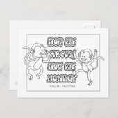 ポーランド語動詞の色付け ポストカード (正面/裏面)