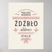 ポーランド語茎ポスター ポスター (正面)