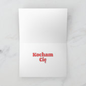 ポーランド語 - 愛してる カード (内部)