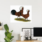 ポーランド語：白い紋付き赤 ポスター (ホームオフィス)