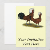 ポーランド語：白い紋付き赤 招待状 (正面/裏面)