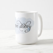 ポーランド語- dobry Dzien コーヒーマグカップ (正面右)