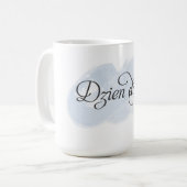 ポーランド語- dobry Dzien コーヒーマグカップ (正面左)