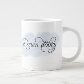 ポーランド語 – Dzien dobry ジャンボコーヒーマグカップ (右)