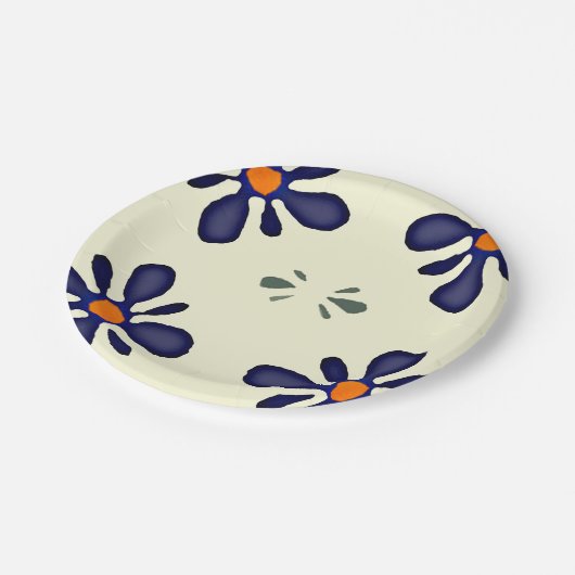 ポーランド陶器のデザインの紙皿 ペーパープレート (アングル)