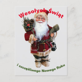 ポーランド風クリスマスカード 楽しい休暇を ポストカード