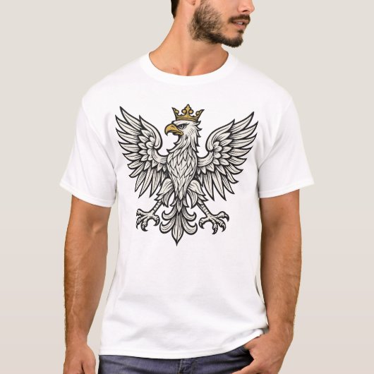 ポーランド鷲ミニマルクラウン Tシャツ (正面)