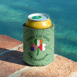 ポーランド・アイルランド・アメリカン シャムロック フラグ パーソナライズド 缶クーラー