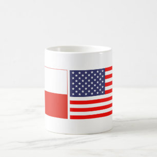 ポーランド·アメリカン·カントリー·フラッグ·コーヒー·マグ コーヒーマグカップ